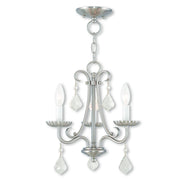 Daphne 3 Light Mini Chandelier in Brushed Nickel