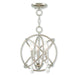 Aria 3 Light Convertible Mini Chandelier/Ceiling Mount in Polished Nickel