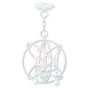 Aria 3 Light Convertible Mini Chandelier/Ceiling Mount in Antique White