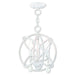 Aria 3 Light Convertible Mini Chandelier/Ceiling Mount in Antique White