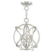 Aria 3 Light Convertible Mini Chandelier/Ceiling Mount in Brushed Nickel