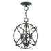 Aria 3 Light Convertible Mini Chandelier/Ceiling Mount in English Bronze