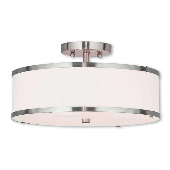 Park Ridge 3 Light Ceiling Mount in Brushed Nickel
