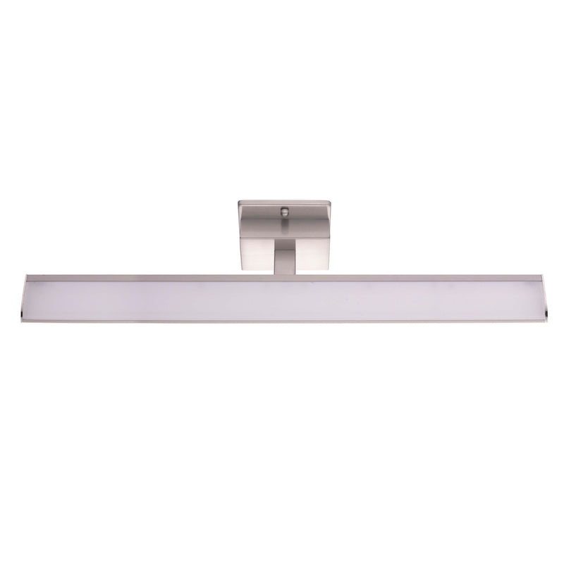 Tabiano 3x3.2W LED Vanity Light With Matte Nickel Finish & White Acrylic Shade
