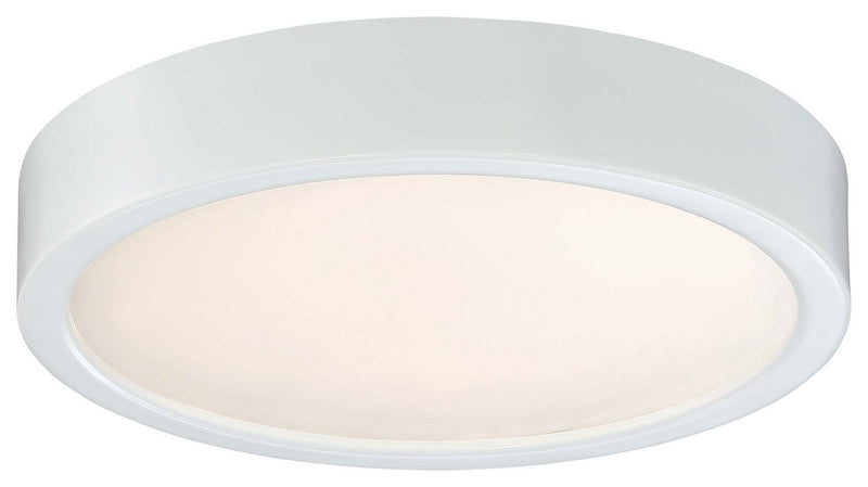 Flush Mount in White with Clear Glass