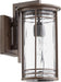Larson Transitional Wall Mount in Oiled Bronze W/ Clear Hammered Glass
