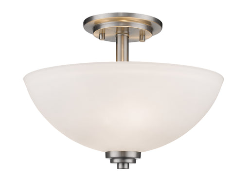 Ashton 3 Light Semi Flush Mount in Brushed Nickel