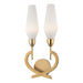 Downing 2 Light Wall Sconce in Aged Brass - Lamps Expo