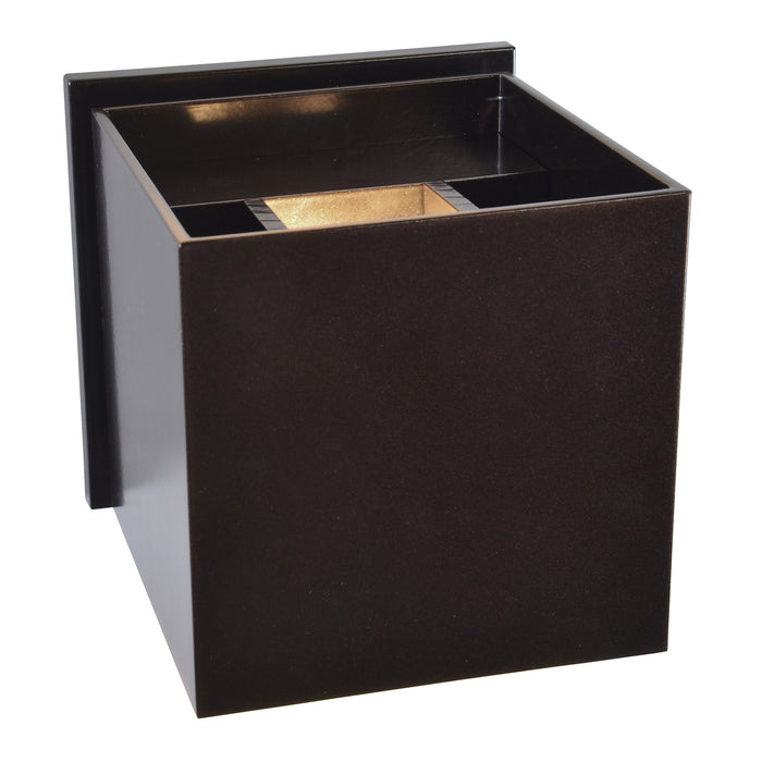 Square Marine Grade Adjustable Wet Location LED Wallwasher in Bronze Finish