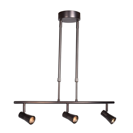 Sleek 3-Light Dimmable LED Spotlight Pendant in Bronze Finish