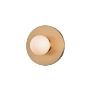 Taft 1 Light Wall Sconce in Aged Brass