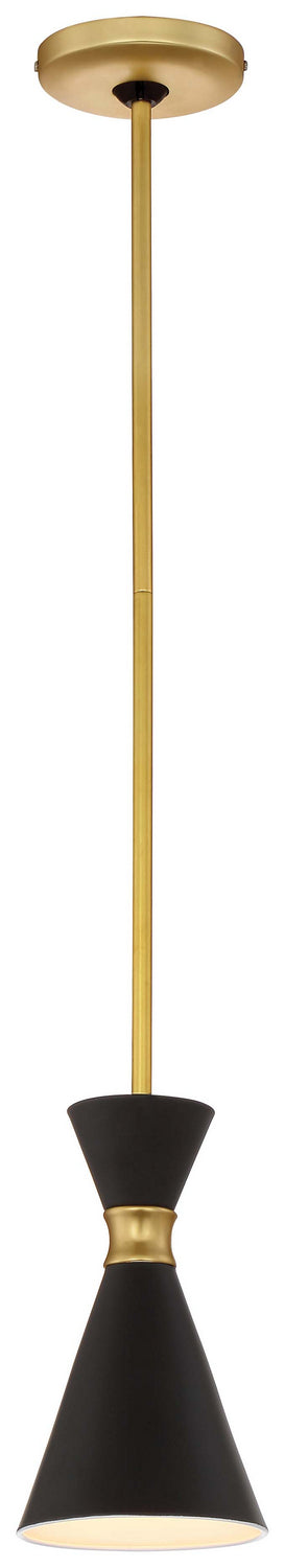 Conic 1 Light Mini Pendant in Honey Gold with Matte Black