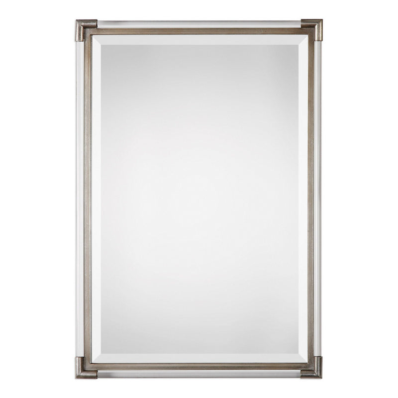 Uttermost's Mackai Metallic Silver Mirror Designed by Grace Feyock