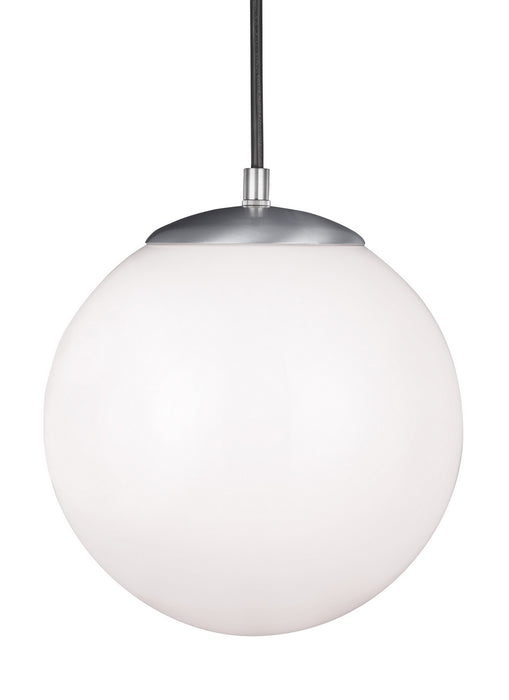 Leo - Hanging Globe One Light Pendant in Satin Aluminum
