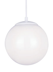 Leo - Hanging Globe One Light Pendant in White
