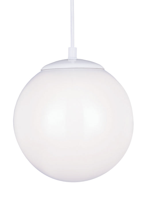 Leo - Hanging Globe One Light Pendant in White