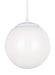 Leo - Hanging Globe One Light Pendant in White