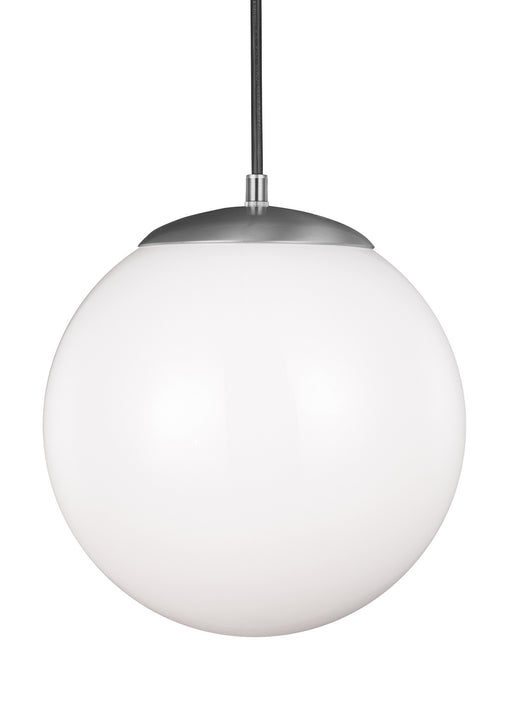 Leo - Hanging Globe One Light Pendant in Satin Aluminum