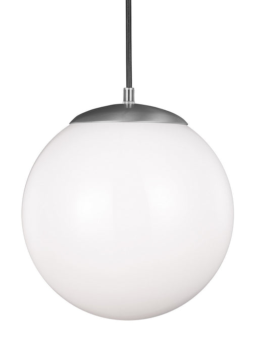 Leo - Hanging Globe One Light Pendant in Satin Aluminum