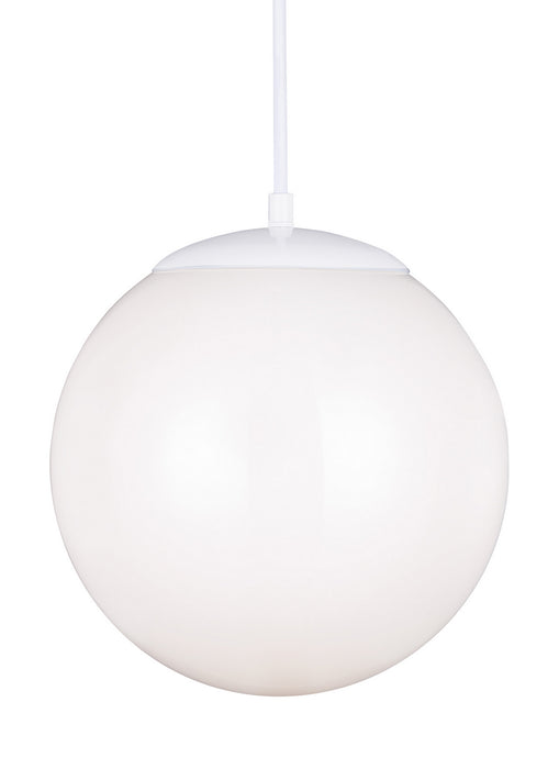 Leo - Hanging Globe One Light Pendant in White
