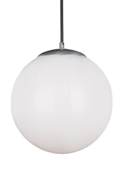 Leo - Hanging Globe One Light Pendant in Satin Aluminum