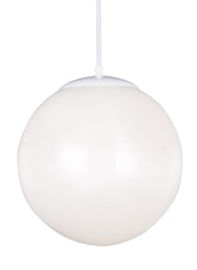 Leo - Hanging Globe One Light Pendant in White