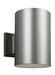 Large One Light Outdoor Wall Lantern in Painted Brushed Nickel