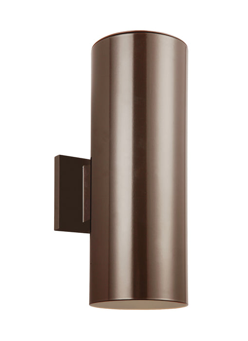 Large Two Light Outdoor Wall Lantern in Bronze with Tempered Glass�Glass
