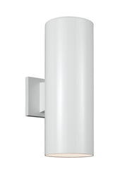 Large Two Light Outdoor Wall Lantern in White with Tempered Glass�Glass