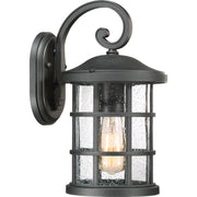 Crusade 1-Light Outdoor Lantern in Earth Black