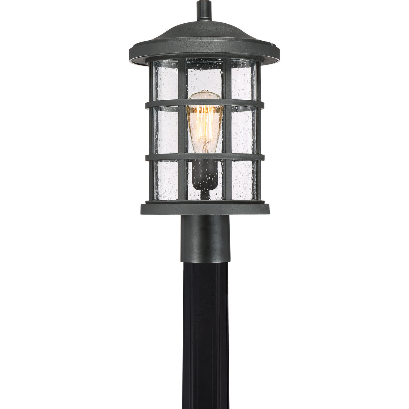 Crusade 1-Light Outdoor Lantern in Earth Black