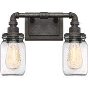 Squire 2-Light Bath Vanity in Rustic Black