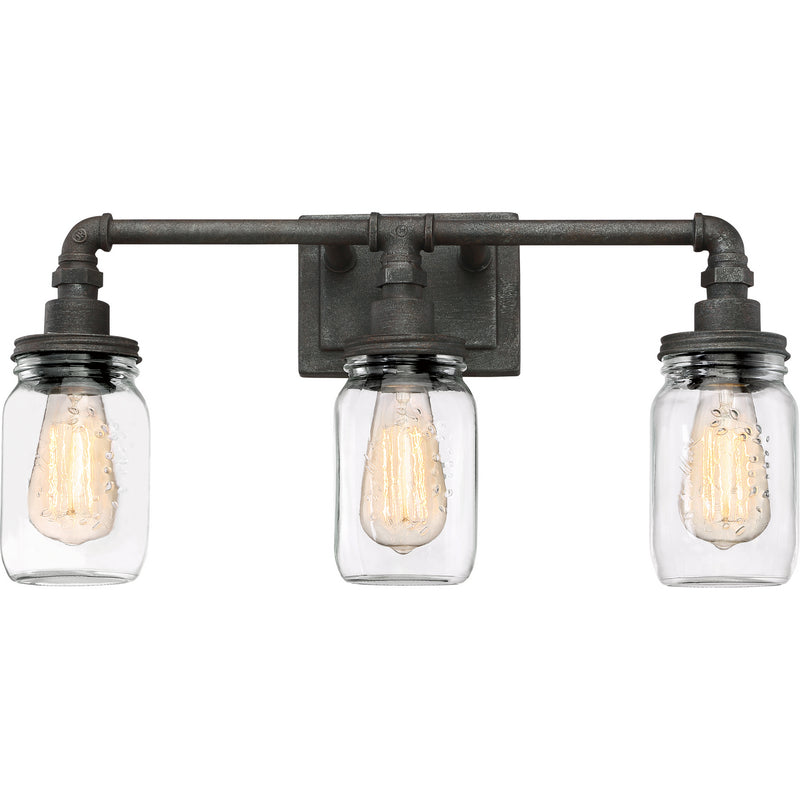 Squire 3-Light Bath Vanity in Rustic Black