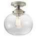 Avery Semi Flush 1-Light in Brushed Nickel