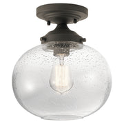 Avery Semi Flush 1-Light in Olde Bronze