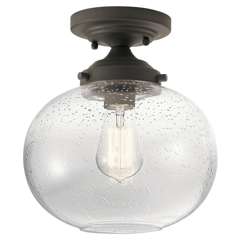 Avery Semi Flush 1-Light in Olde Bronze