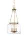Akron 3-Light Pendant in Warm Brass - Lamps Expo
