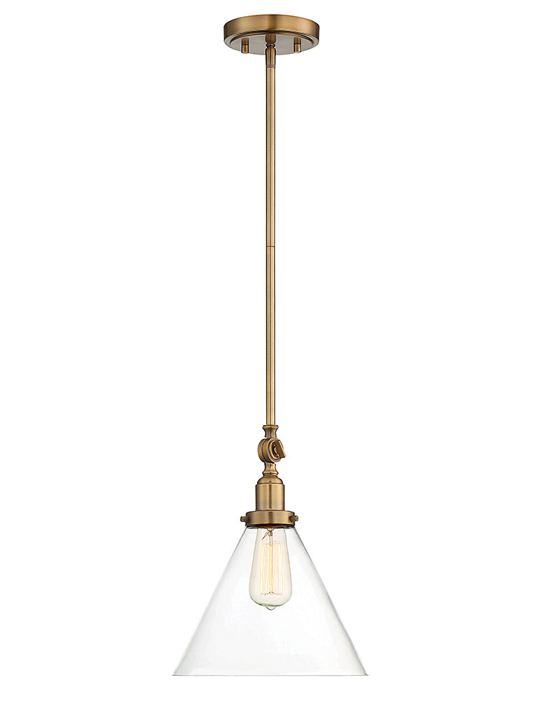 Drake 1-Light Pendant in Warm Brass - Lamps Expo