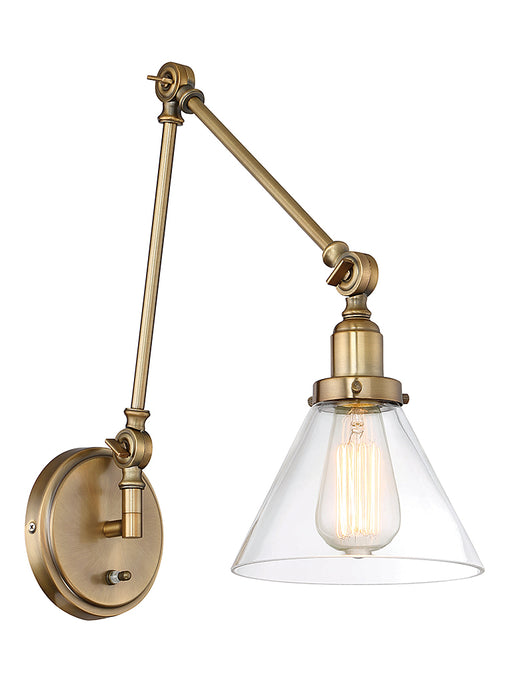 Drake 1-Light Sconce in Warm Brass - Lamps Expo