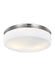 Issen Ceiling Light in Satin Nickel with White Opal Etched Glass
