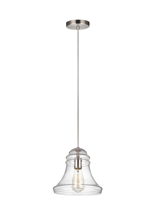 Doyle One Light Mini-Pendant in Satin Nickel with Clear�Glass