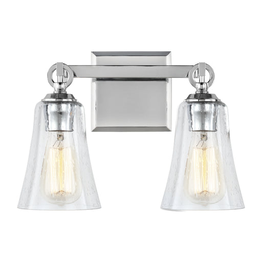 Monterro Bath Sconce in Chrome with Clear Seeded�Glass