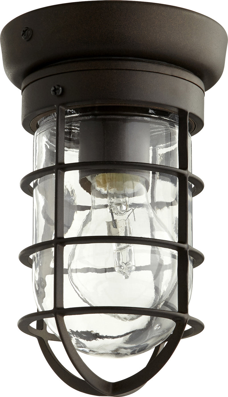 Bowery Industrial Ceiling Mount in Oiled Bronze - Lamps Expo