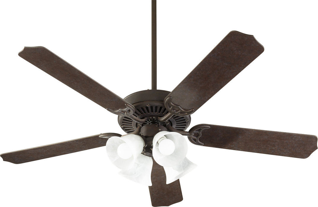 Capri Ix Traditional Ceiling Fan in Toasted Sienna W/ Faux Alabaster