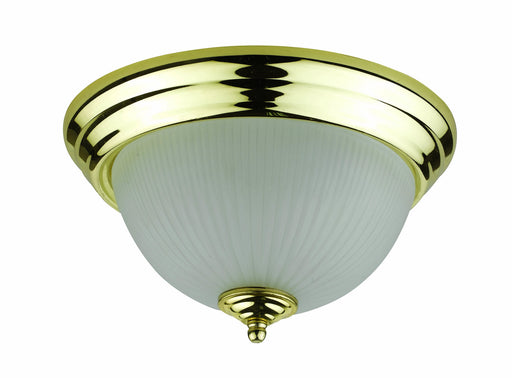 Ceiling Two Light Ceiling Mount In Polished Brass