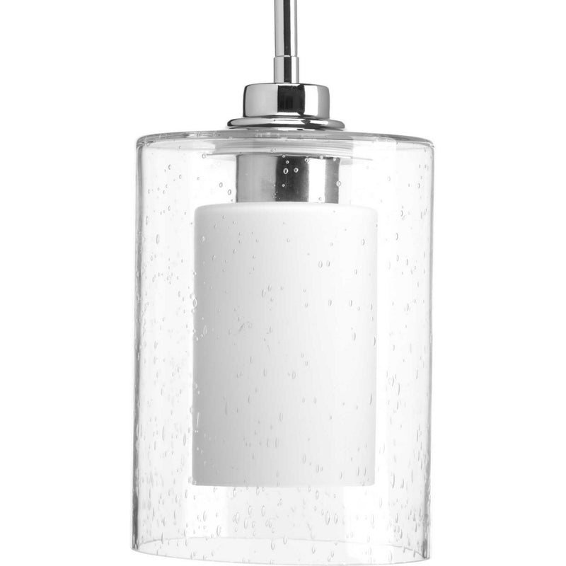 Double Glass 1-Light Mini-Pendant in Polished Chrome