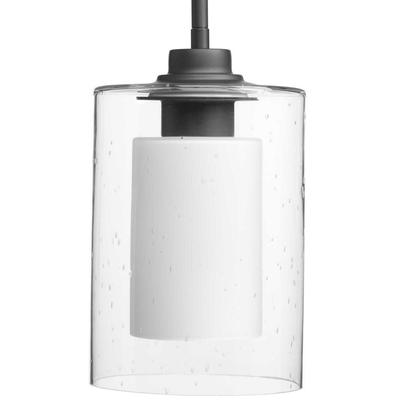 Double Glass 1-Light Mini-Pendant in Graphite
