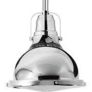 Fresnel Lens 1-Light LED Mini-Pendant in Polished Chrome