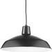 Metal Shade 1-Light Pendant in Black