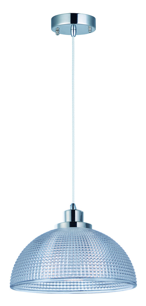 Retro 1-Light LED Pendant in Polished Nickel - Lamps Expo
